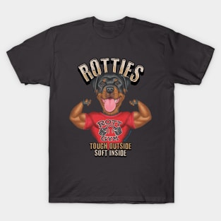 Fun Cute Rottie Rottweiler dog Mom Dad Gift T-Shirt